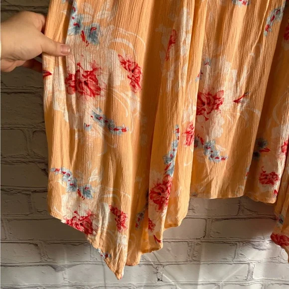 Torrid Strapless Floral Dress in Salmon - Picture 2 of 9